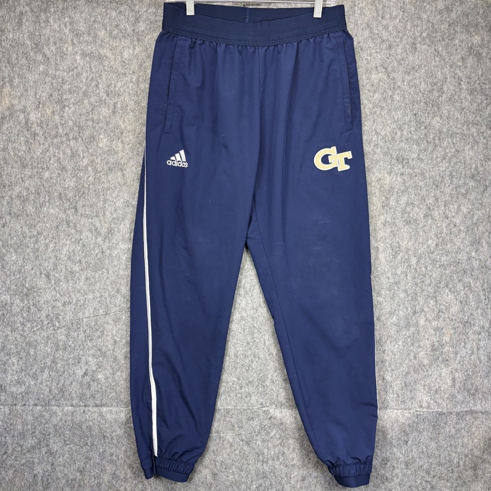 Adidas Georgia Tech Tracksuit Sweatpants Men's‎ Medium Player Game Issue Blue